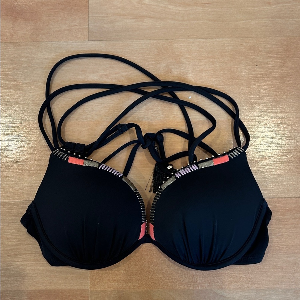 Victoria Secret Black Bikini Top size 34A